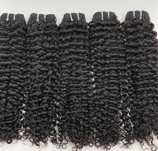 Top Burmese Virgin Hair Jerry Curly  Bundle #1B