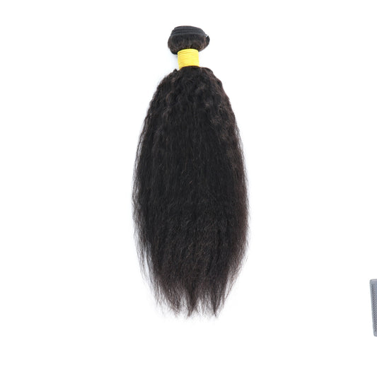 Top Burmese Virgin Hair Kinky Straight  Bundle #1B