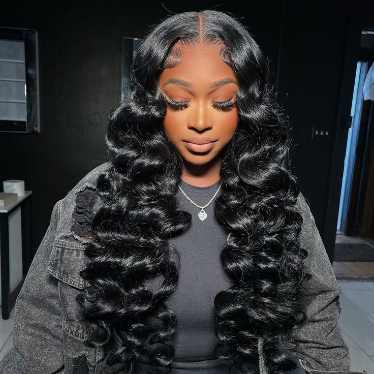 Top Virgin Loose Wave HD /Transparent Lace Closure #1B