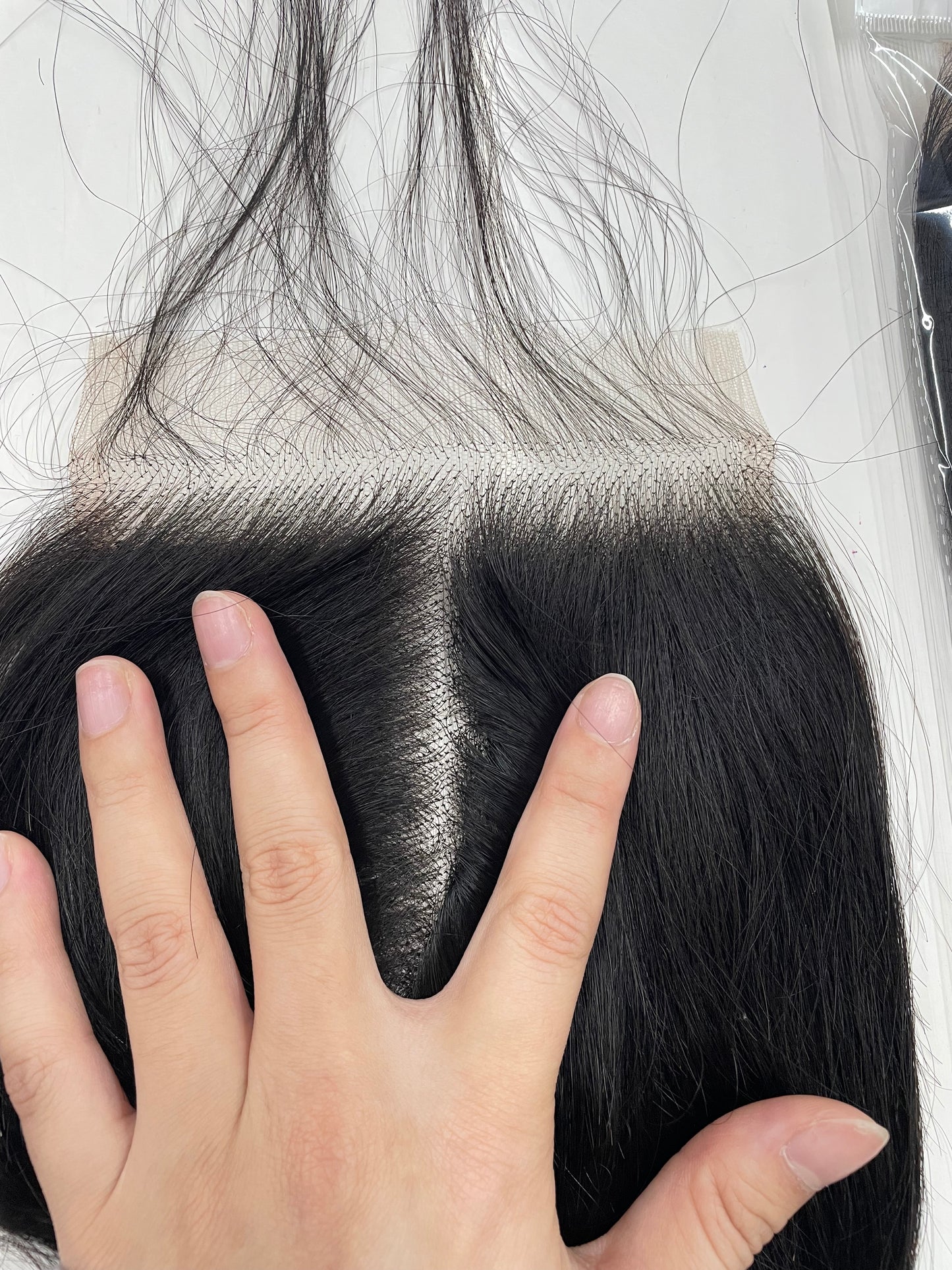 Top Virgin Straight HD /Transparent Lace Closure #1B