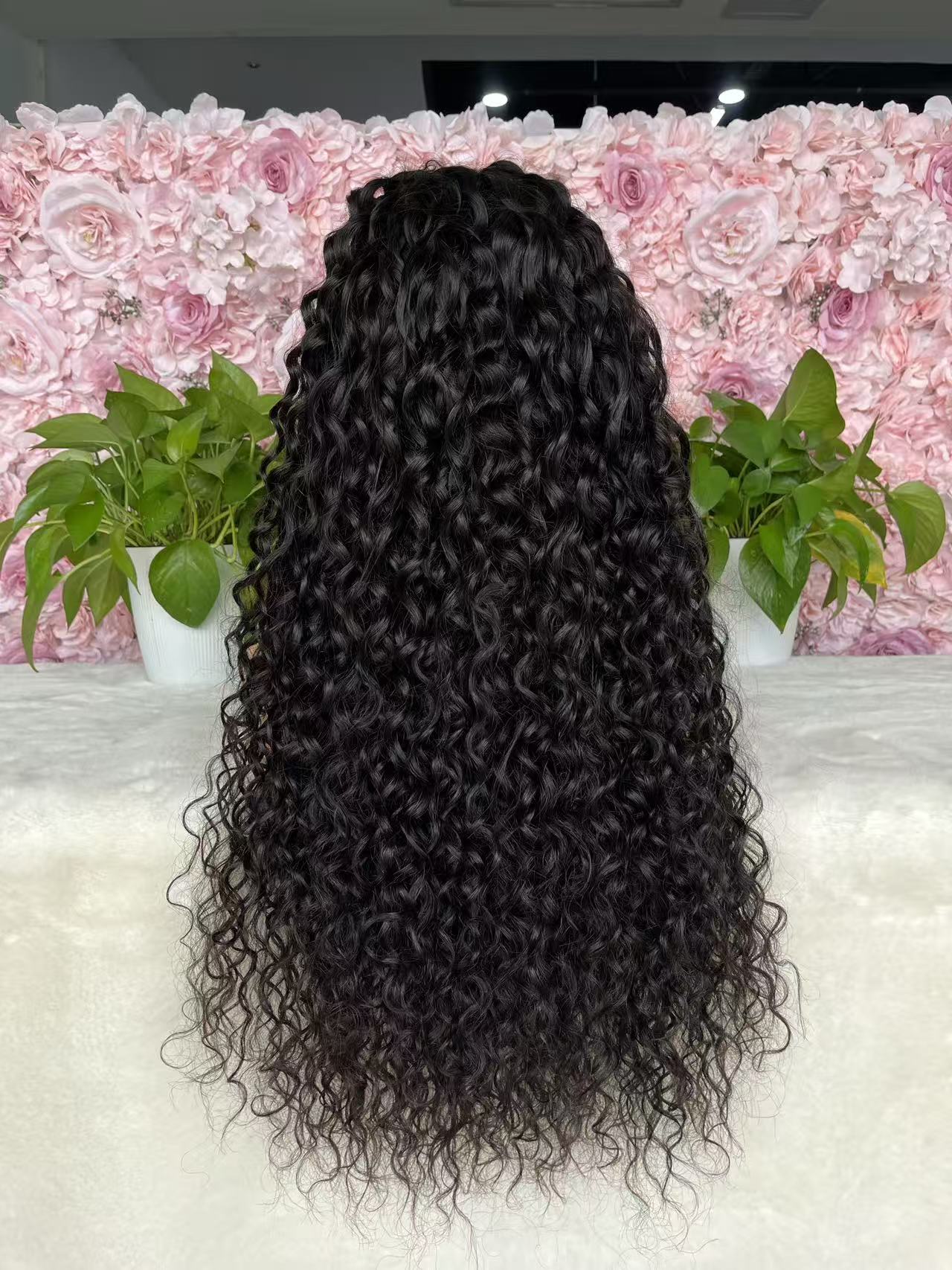 Top Burmese Virgin Hair 13x4 13x6 HD Frontal Wig Italian Curly  #1B