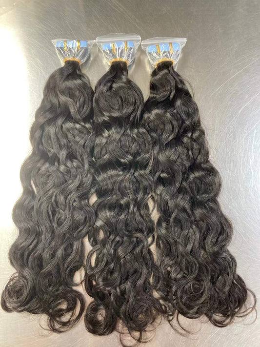 Water Wave Hair Tape in Hair Extention #1B
