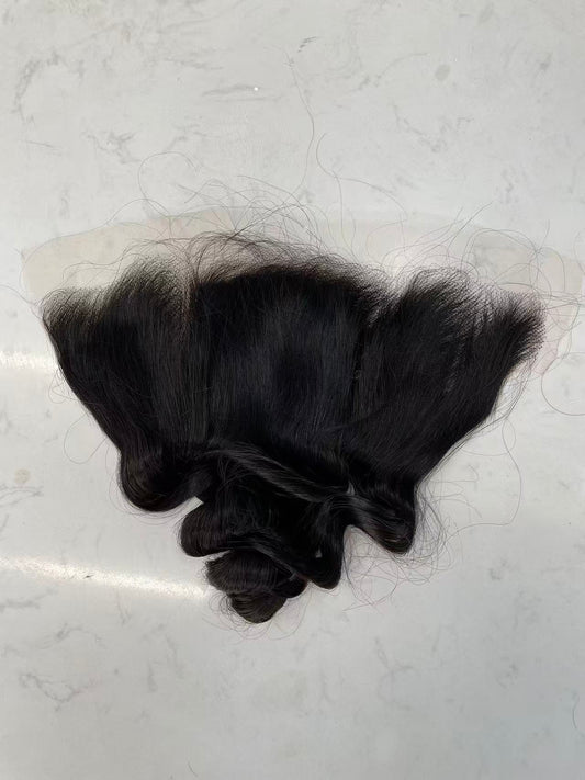 Top Virgin Loose Wave HD /Transparent Lace Frontal  #1B