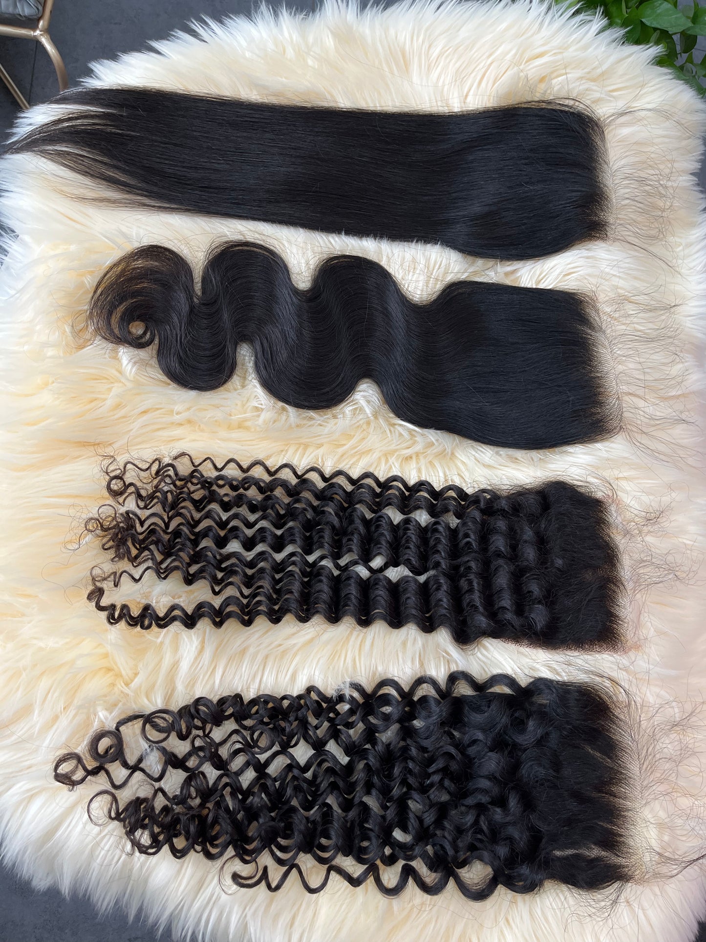 Top Virgin Kinky Straight HD /Transparent Lace Closure #1B