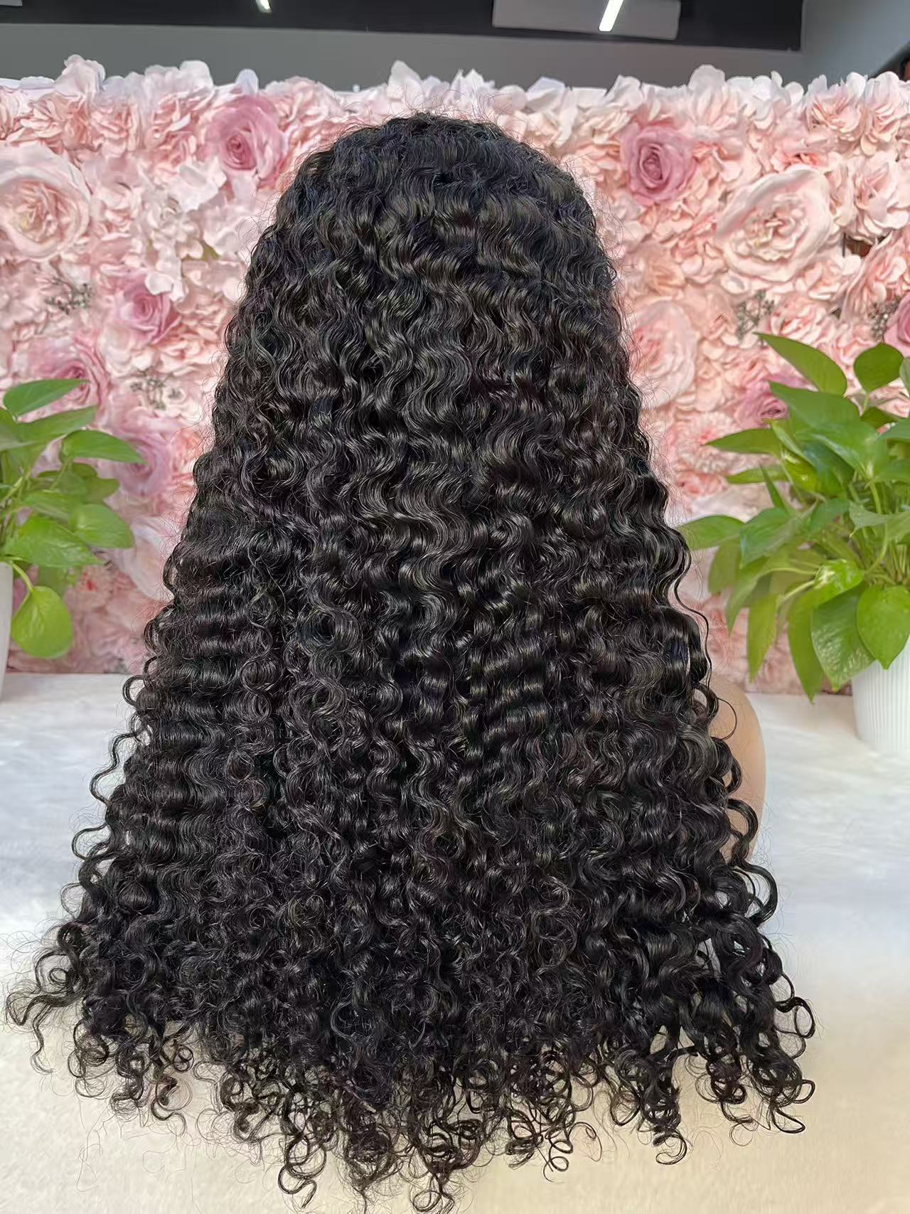 Top Burmese Virgin Hair 13x4 13x6 HD Frontal Wig Burmese Curly  #1B