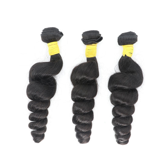 Top Burmese Virgin Hair Loose Wave Bundle #1B