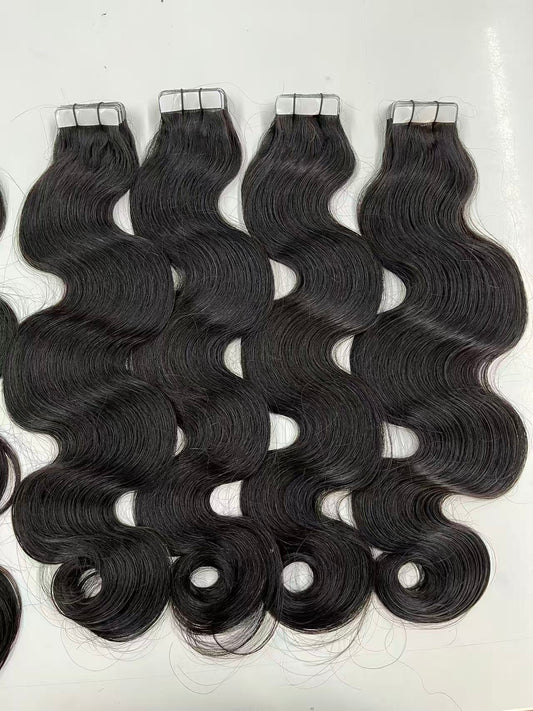 Body Wave Hair Tape in Hair Extention #1B
