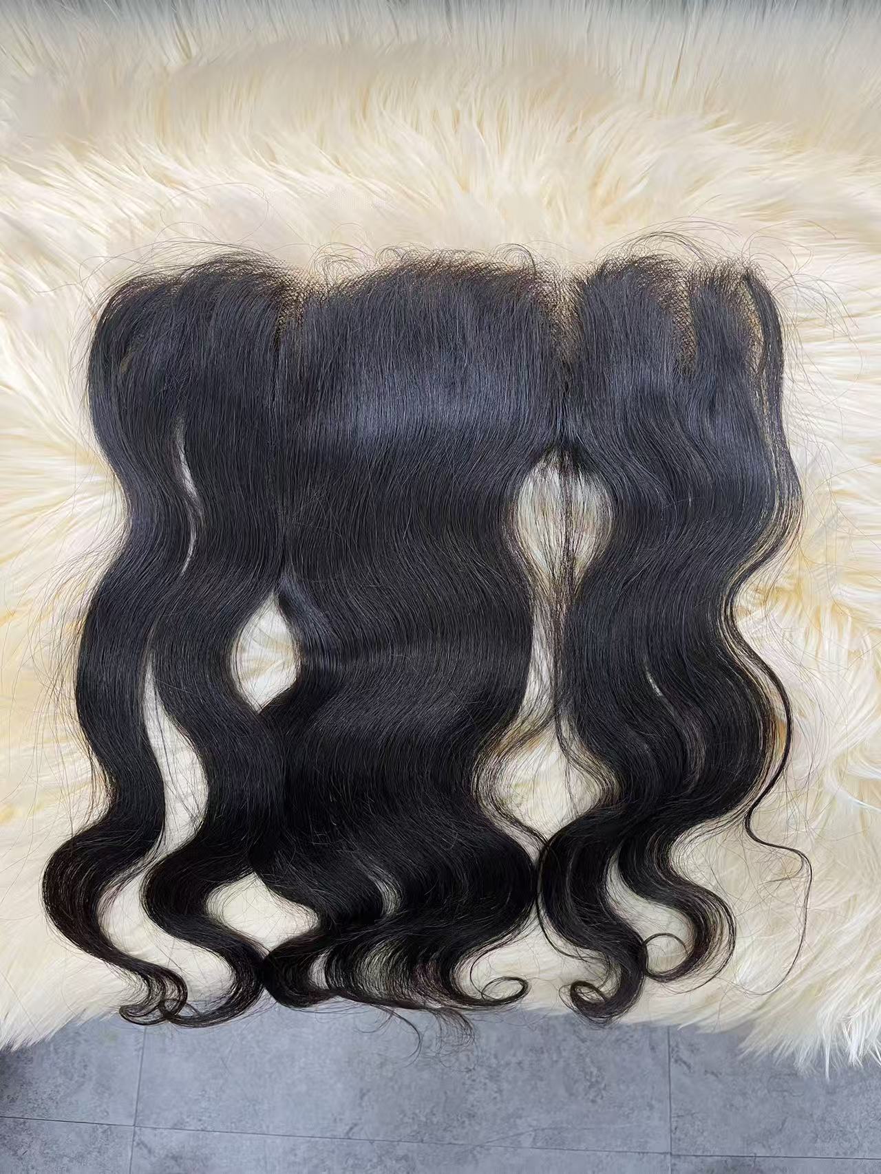 Top Virgin Body Wave HD /Transparent Lace Frontal #1B