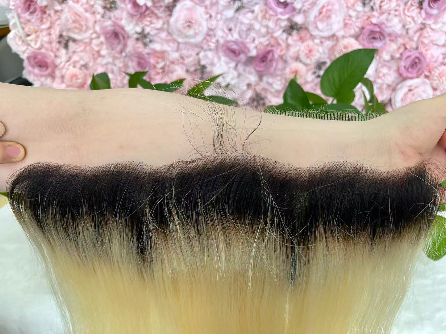 Raw  russia blonde hair Straight HD  Lace Frontal