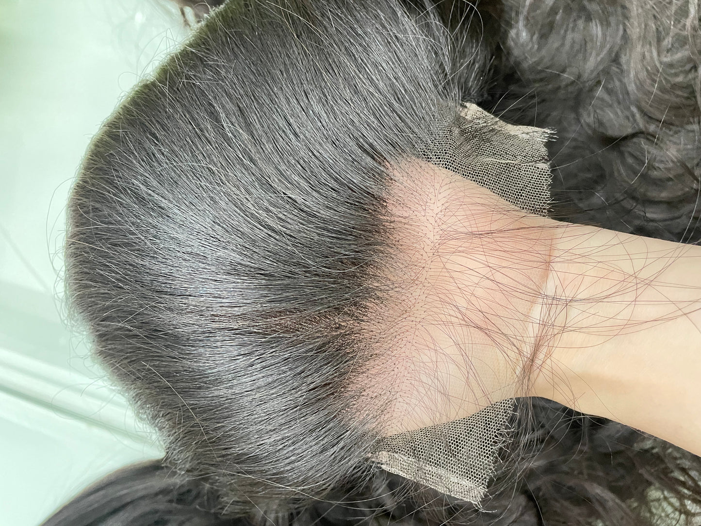 Top Burmese Virgin Hair 2x6 4x4 5x5 6X6 7X7 HD Closure Wig Italian Curly #1B