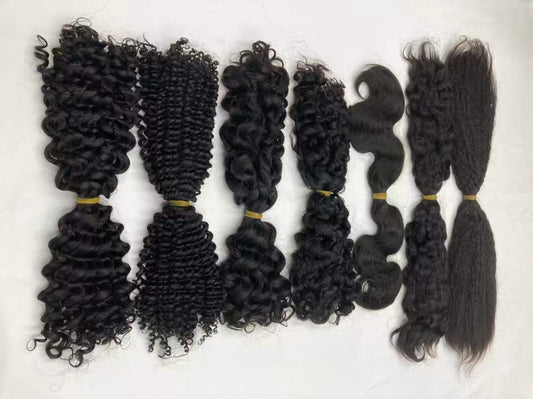 Twist human bulk hair #1B