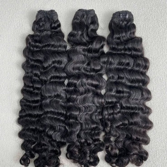 Top Burmese Virgin Hair Burmese Curly  Bundle #1B