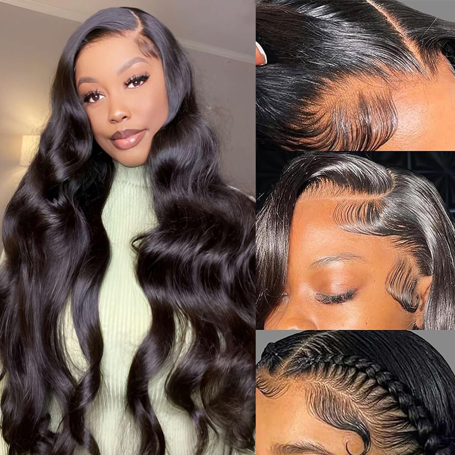 Raw hair  closure & frontal