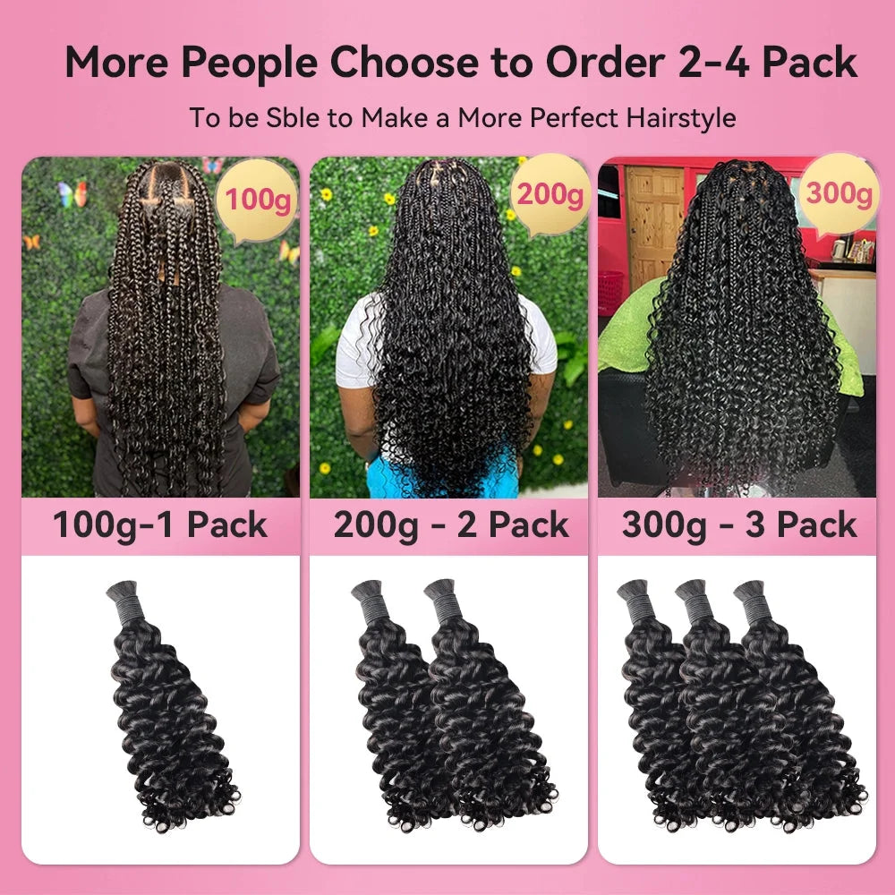 Bulk Hair Off the Track #1B -Deep Curl