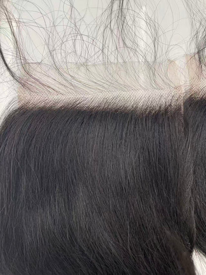 Raw hair Straight HD Lace Closure #1B