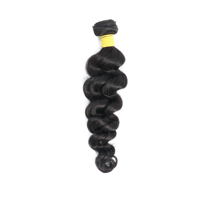 Top Burmese Virgin Hair Loose Curly  Bundle #1B