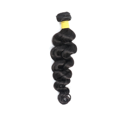 Top Burmese Virgin Hair Loose Curly  Bundle #1B