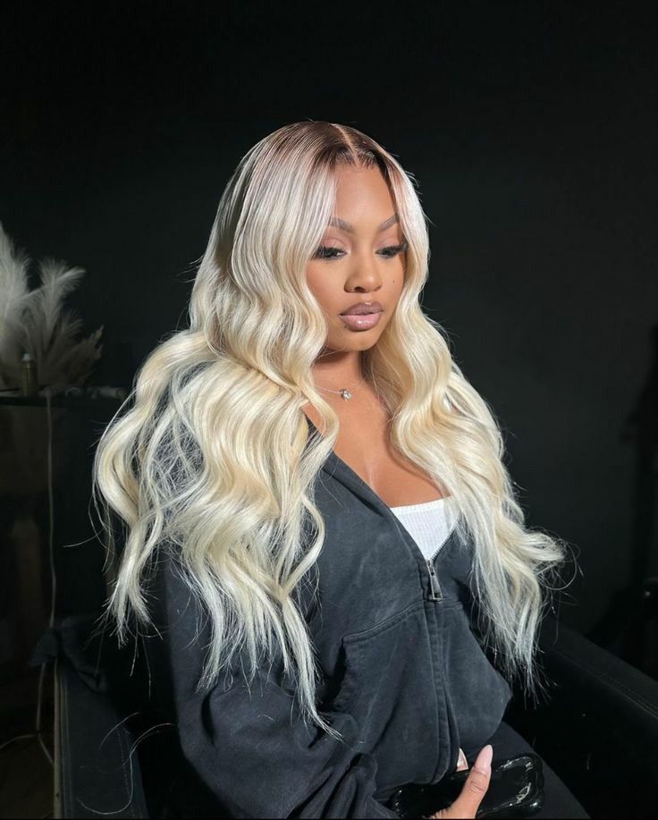 Raw  russia blonde hair Straight HD  Lace Frontal