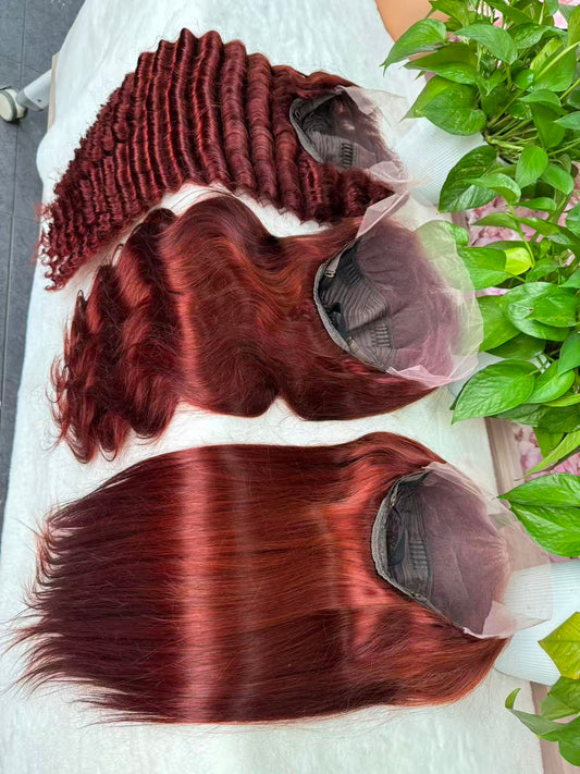 #33  Deep Wave Hair 13X4 Transparent Lace wig 180%