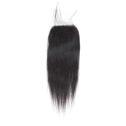 Top Virgin Straight HD /Transparent Lace Closure  #1B