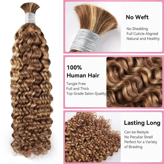 #P27/30 Ombre Highlight Deep Curl Hair Bulk