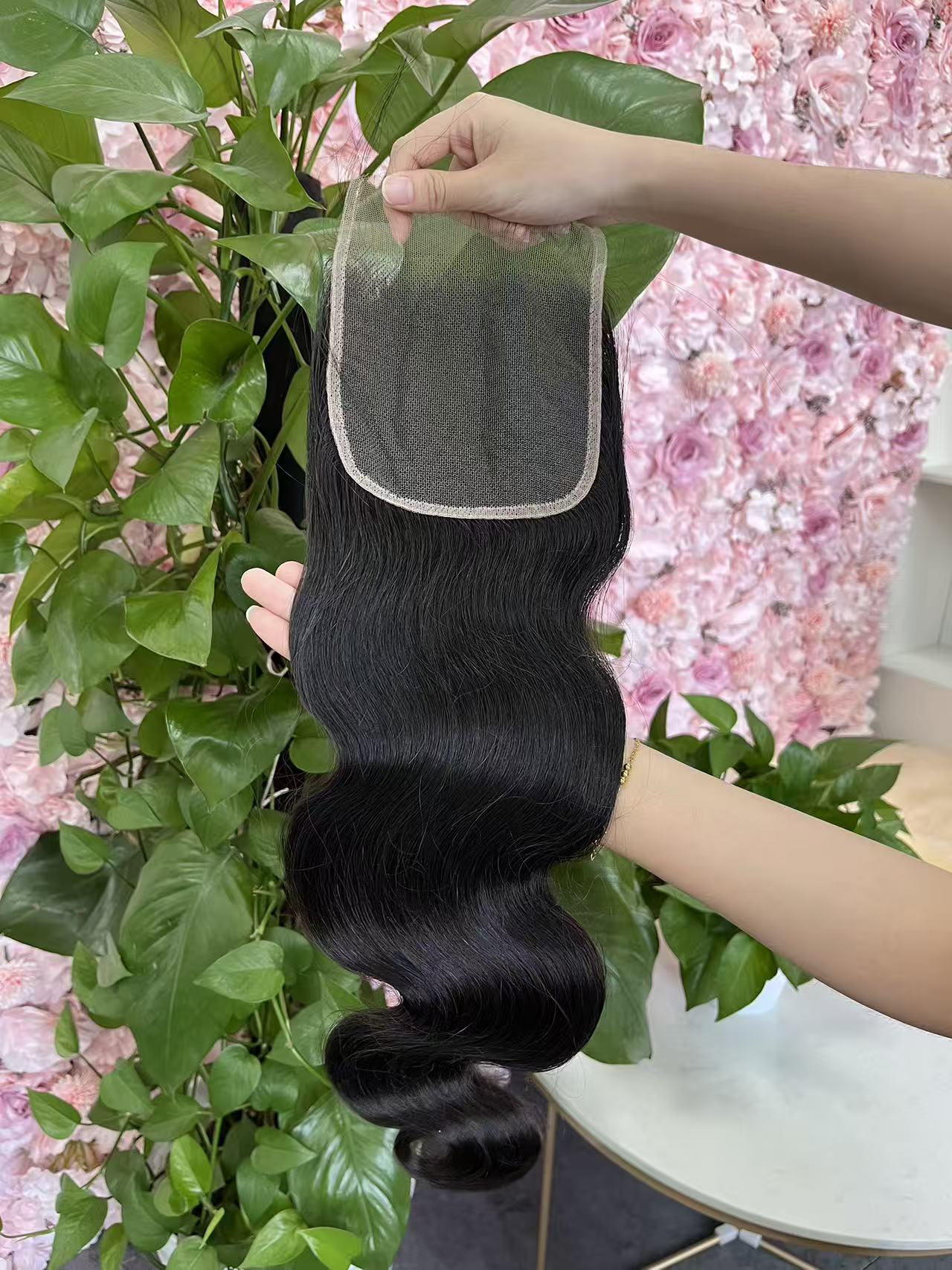 Top Virgin Body Wave HD /Transparent Lace Closure  #1B