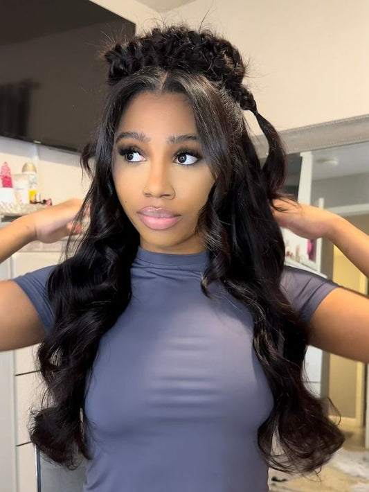 Indian Hair I-TlP Extentions Silk Body Wave #1B 100 grams/100 pieces