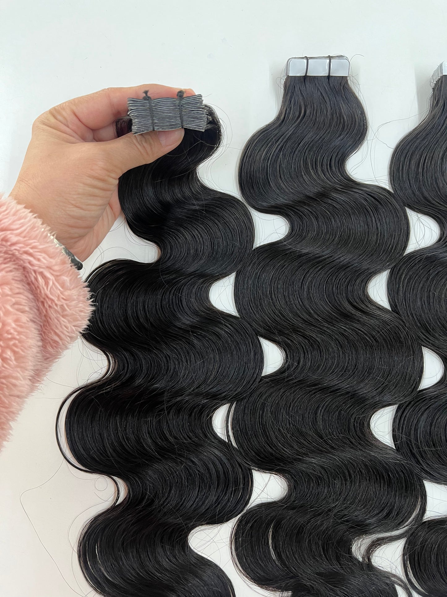 Body Wave Hair Tape in Hair Extention #1B