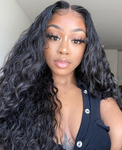 Top Burmese Virgin Hair 2x6 4x4 5x5 6X6 7X7 HD Closure Wig Natural Wave #1B