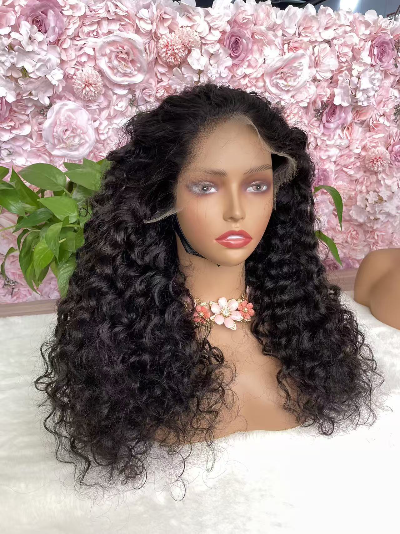 Top Burmese Virgin Hair 13x4 13x6 HD Frontal Wig Loose Curly  #1B