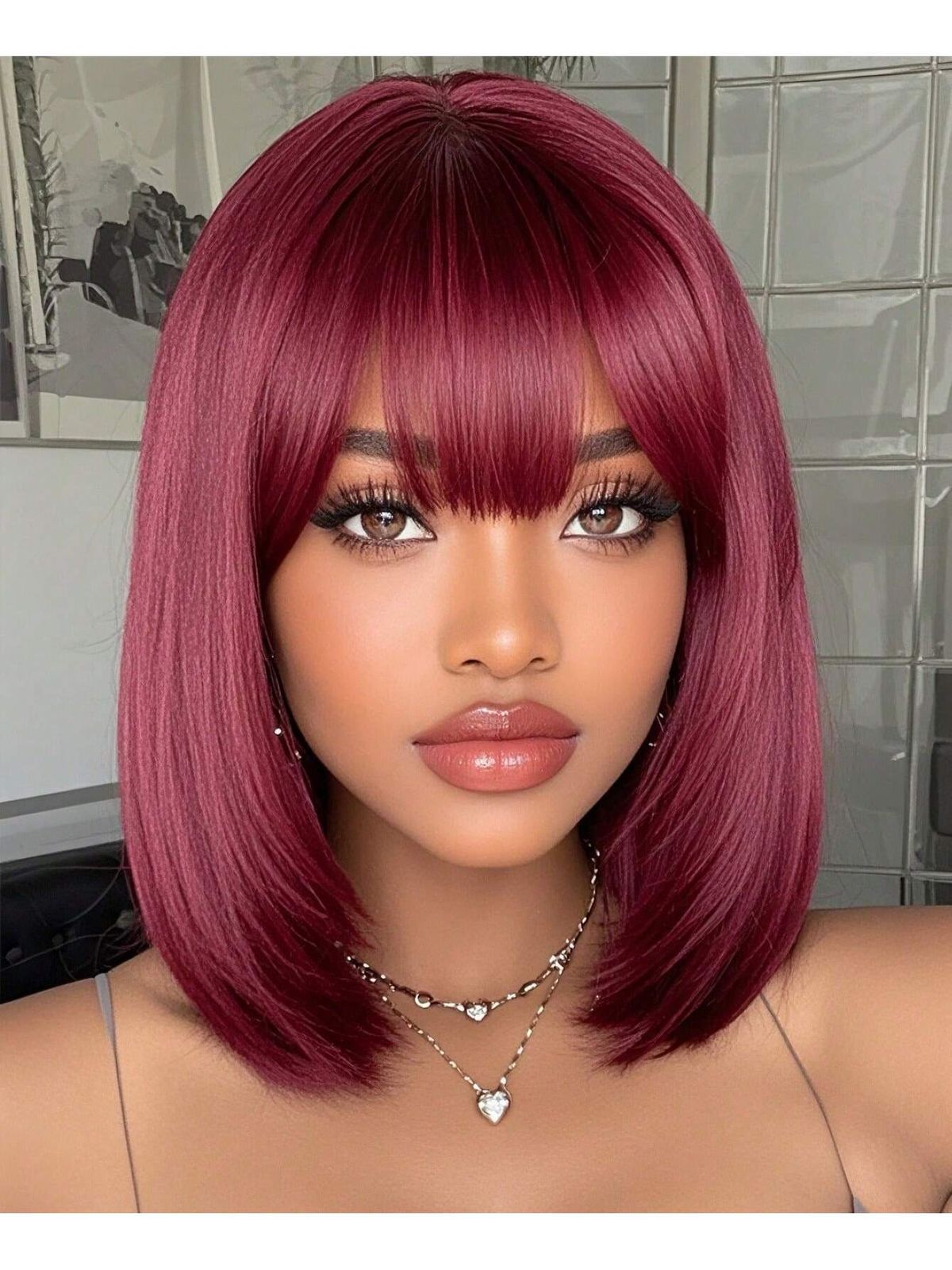 1 3*4 Full Frontal Transparent Lace Bob Colored Wig Straight 180% -#613 /Orange /Red /Lake Blue /Yellow /Blue /Green /Purple