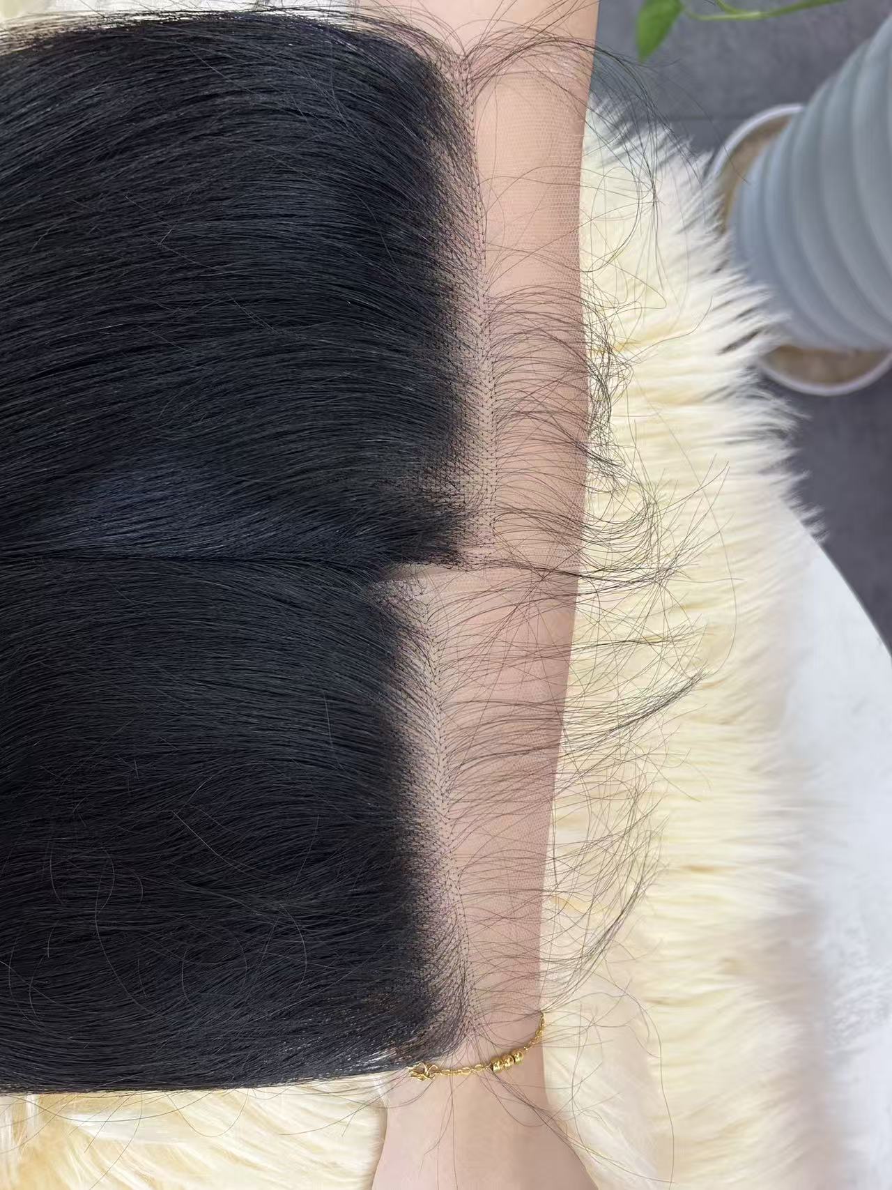 Top Virgin Straight HD /Transparent Lace Closure  #1B