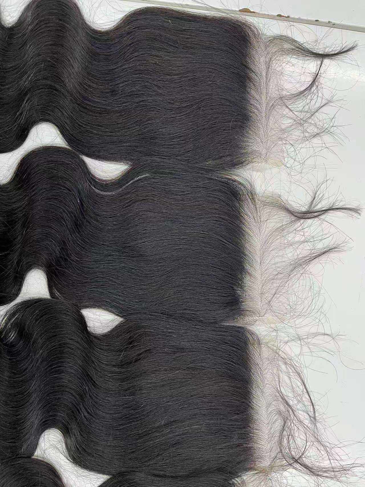 Raw hair Body Wave HD Lace Closure #1B