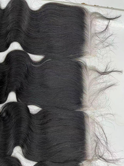 Raw hair Body Wave HD Lace Closure #1B