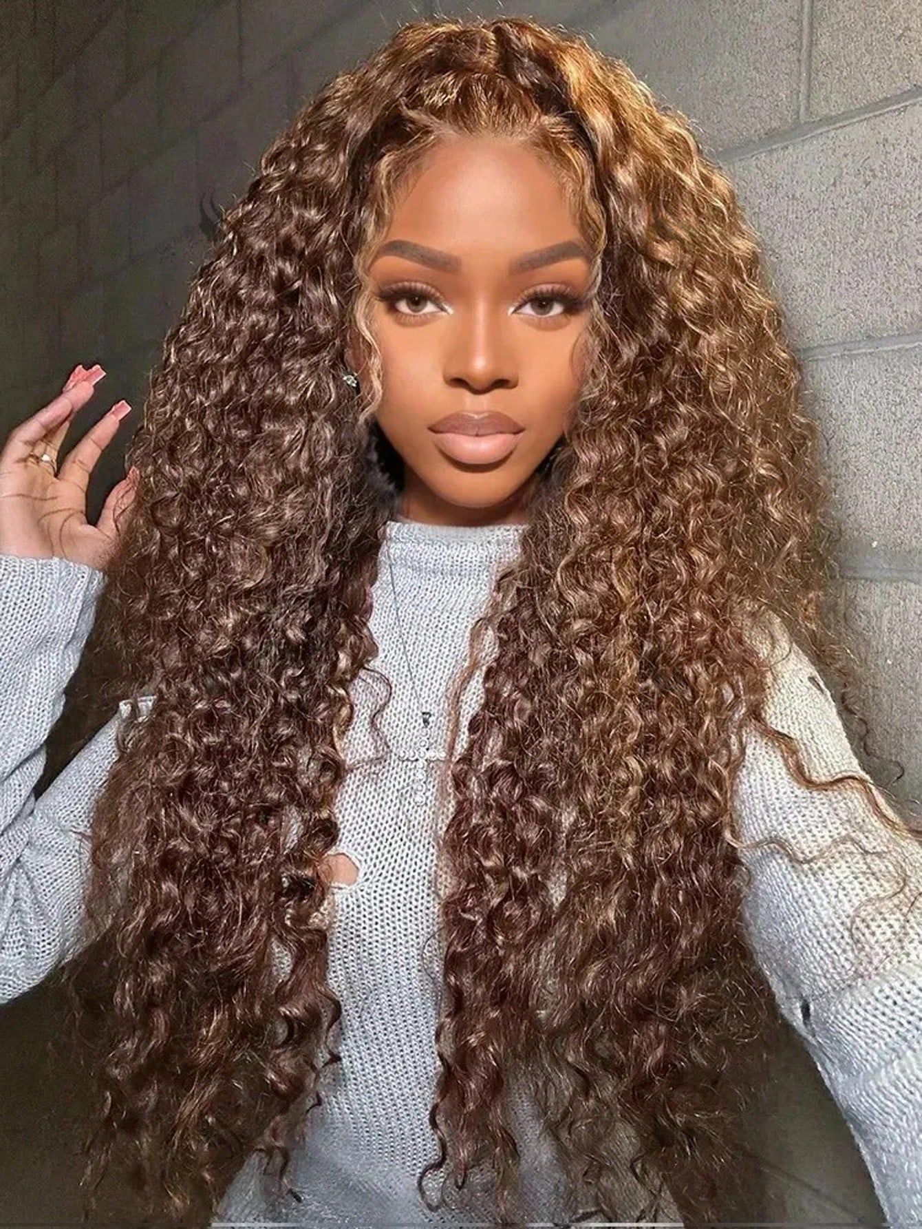 #4/27 Highlight Deep Wave Brazilian Hair 13X4 Transparent Lace wig 180%