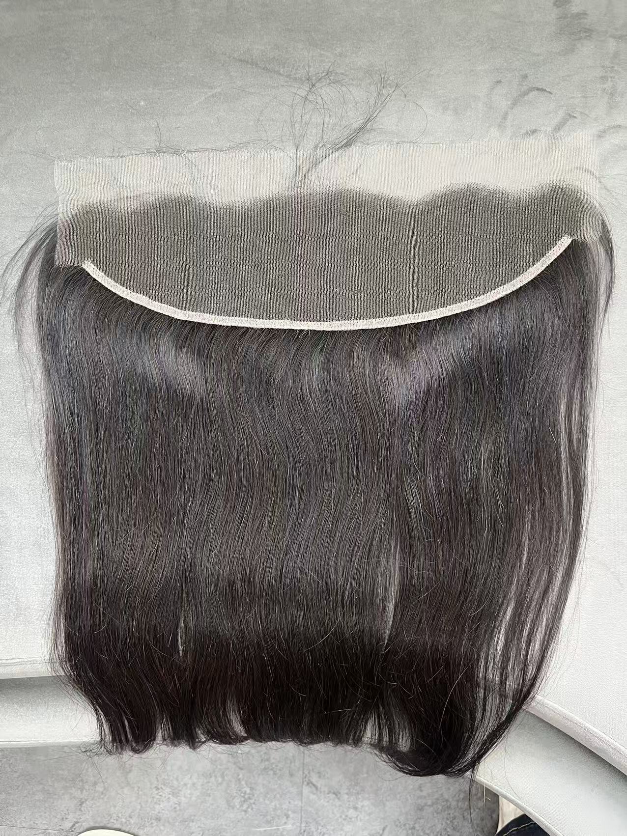 Raw hair Straight HD Lace Frontal #1B