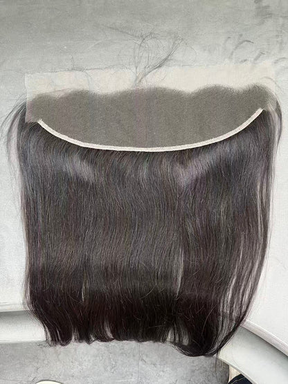 Raw hair Straight HD Lace Frontal #1B