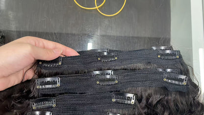 Top Virgin classic Clip in Extension #1B-Body Wave