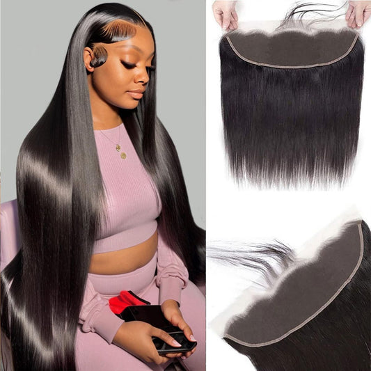 Top Virgin Straight HD /Transparent Lace Frontal  #1B