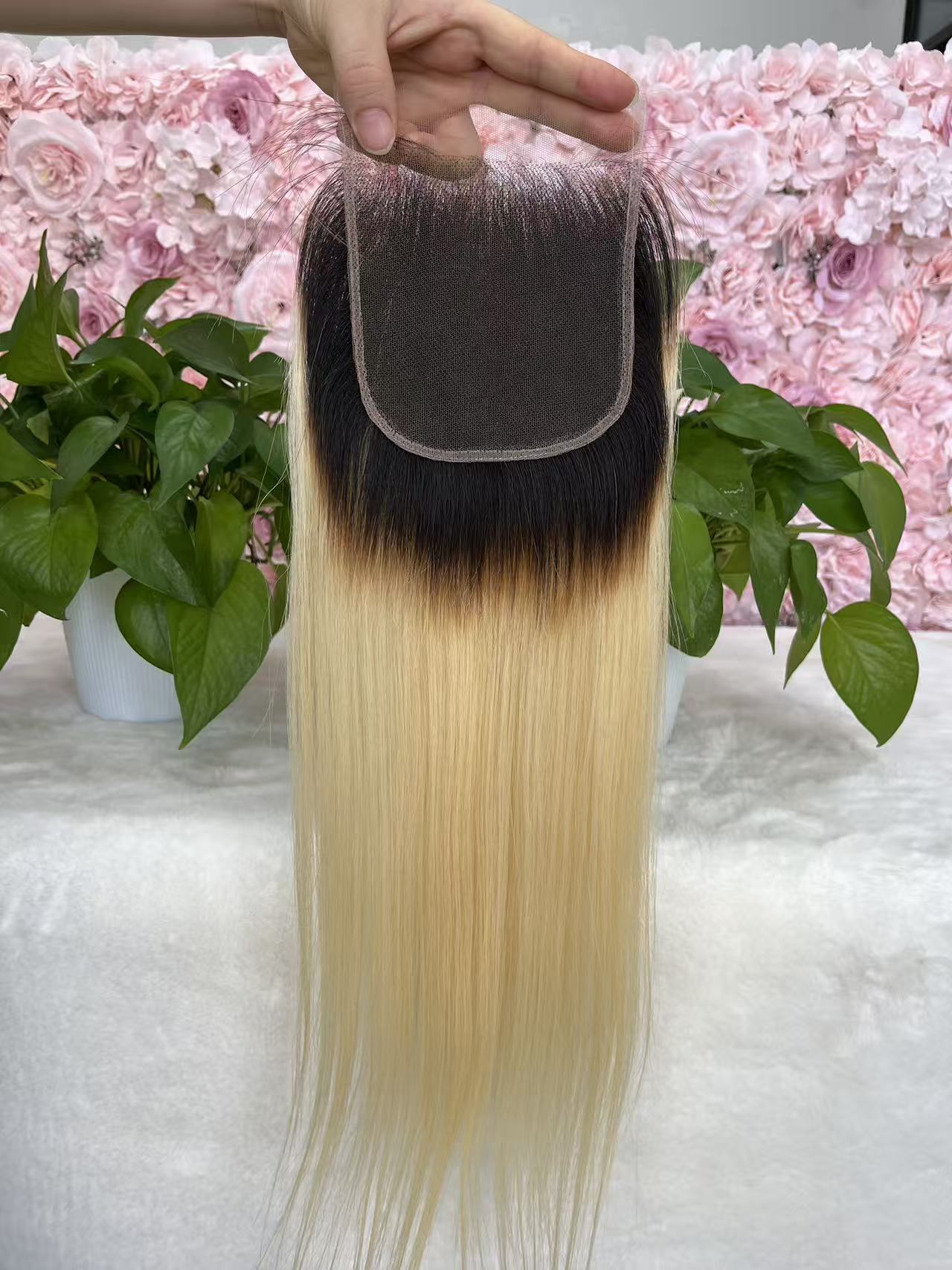 Raw  russia blonde hair Straight HD  Lace Closure