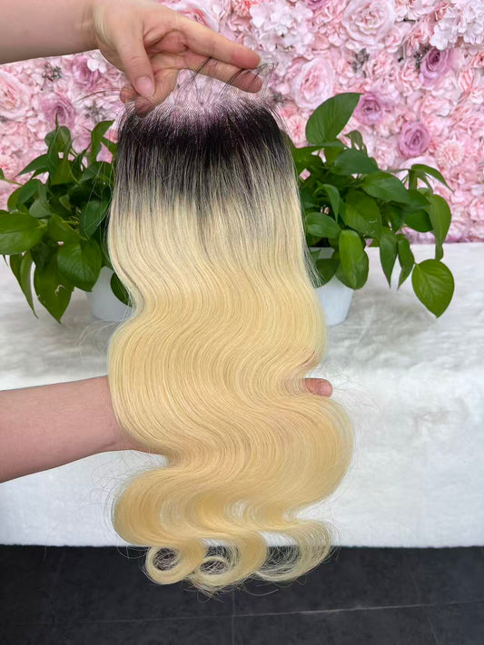 Raw  russia blonde hair Body Wave HD  Lace Closure