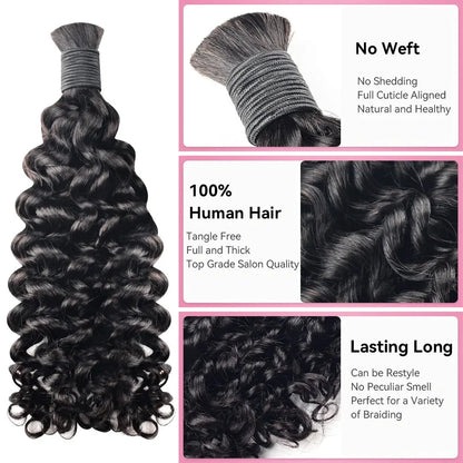 Bulk Hair Off the Track #1B -Deep Curl