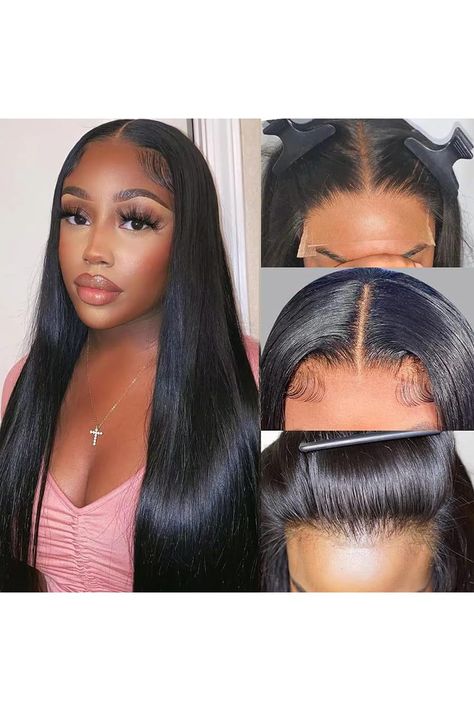 Top Virgin Straight HD /Transparent Lace Closure  #1B