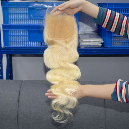 Top Virgin BodyWave HD /Transparent Lace Closure #613