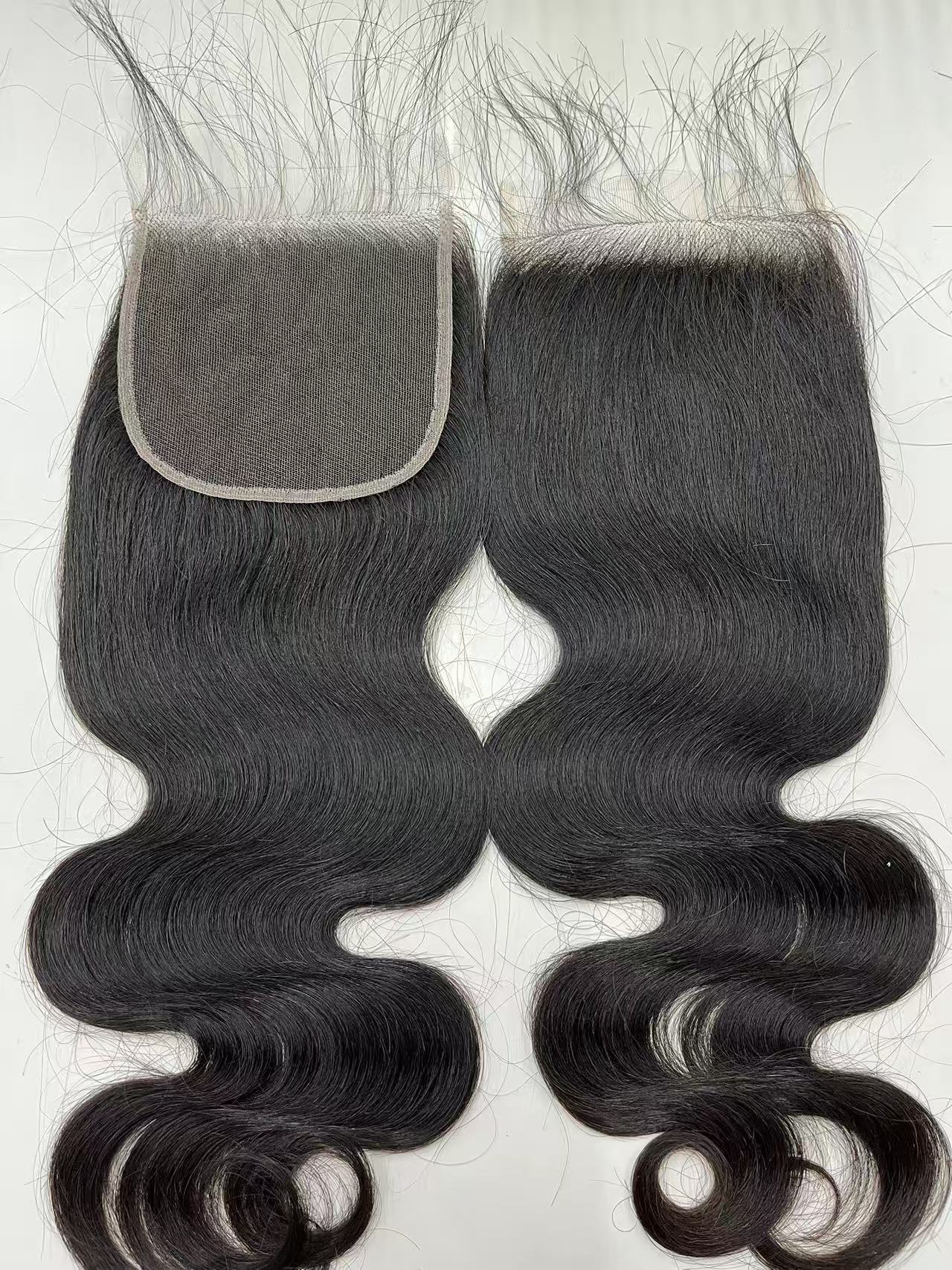 Raw hair Body Wave HD Lace Closure #1B