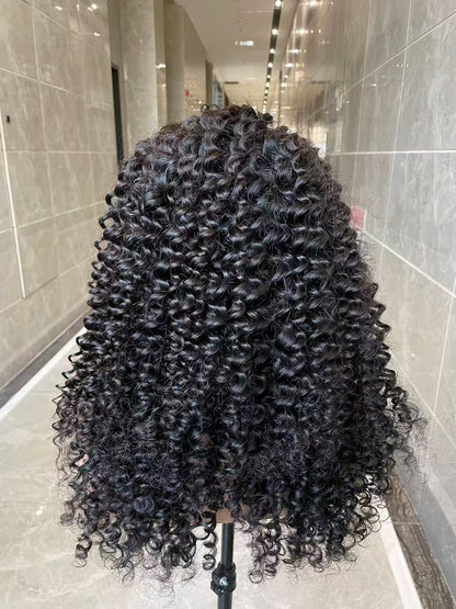 Top Burmese Virgin Hair 2x6 4x4 5x5 6X6 7X7 HD Closure Wig Deep Wave #1B
