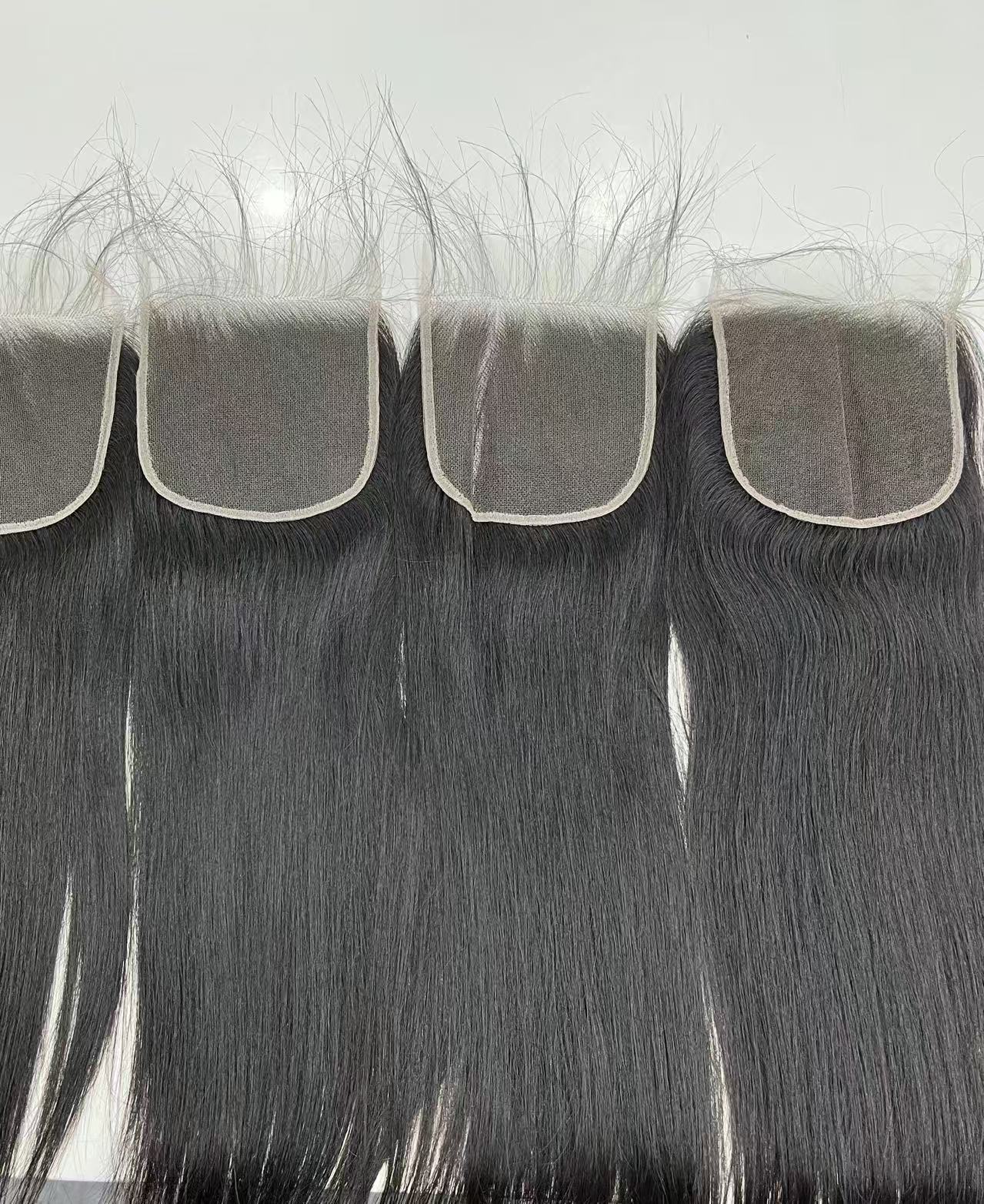 Raw hair Straight HD Lace Closure #1B