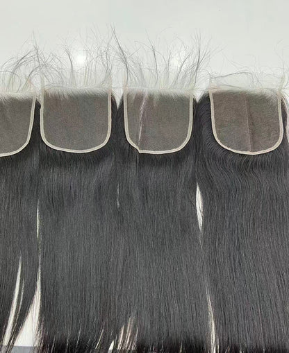 Raw hair Straight HD Lace Closure #1B