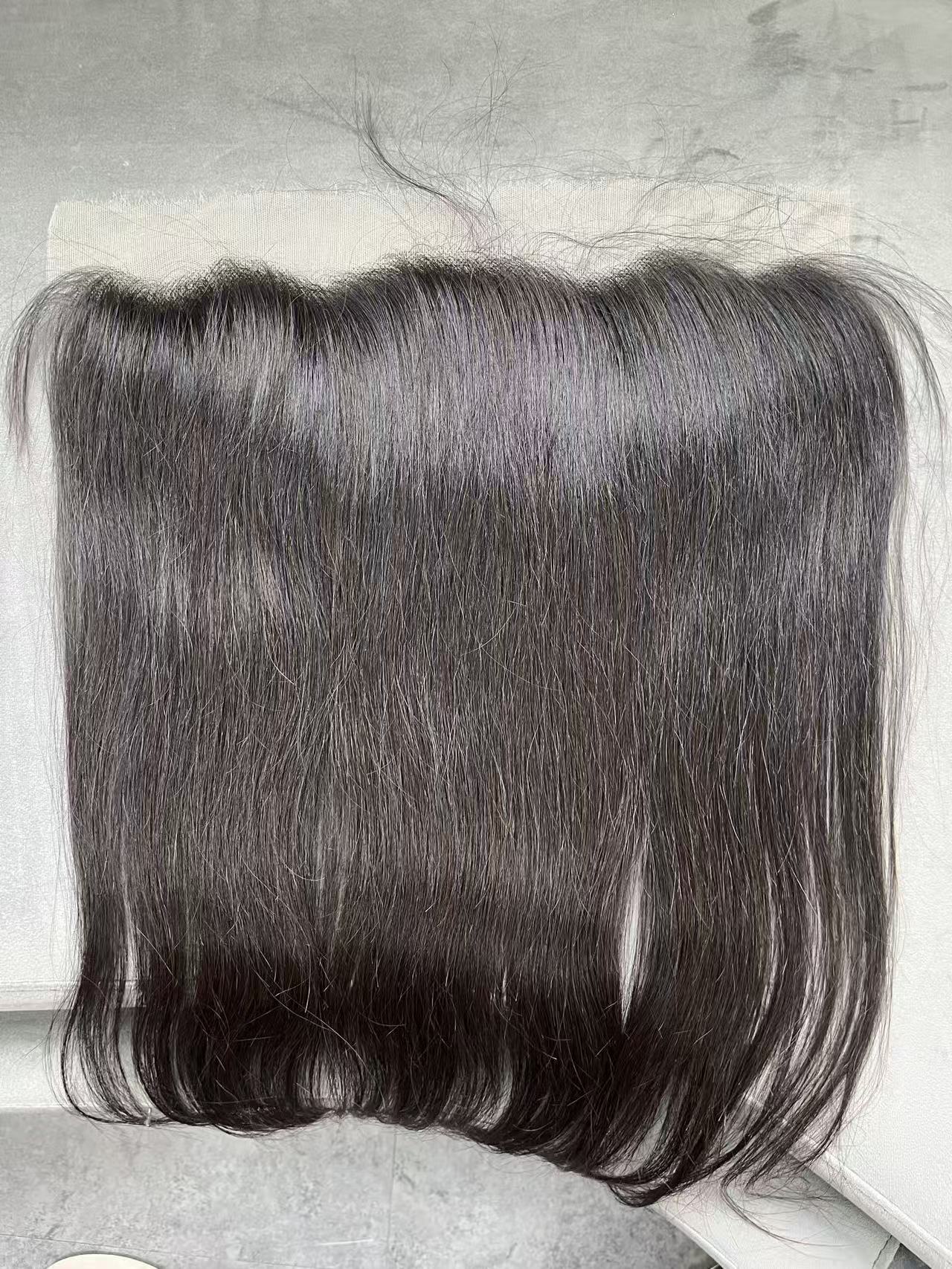 Raw hair Straight HD Lace Frontal #1B