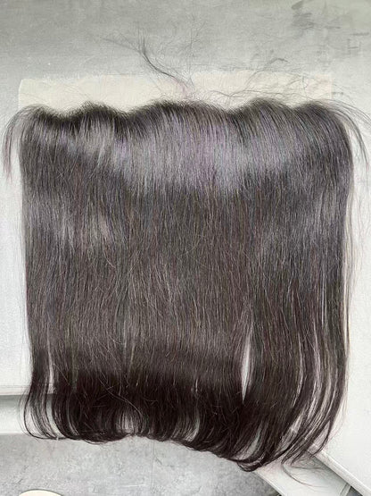 Raw hair Straight HD Lace Frontal #1B